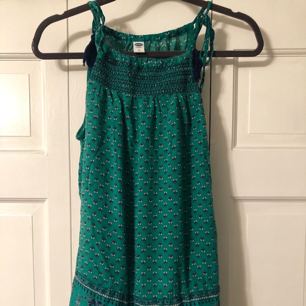 Flowy green halter top